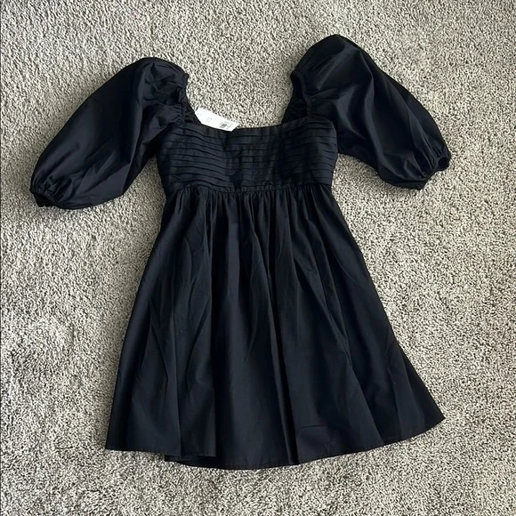 a line dress black Ever-Pretty Amber Bloom Print Floral High Low Midi Dress for Summer Wedding Guests main image 0